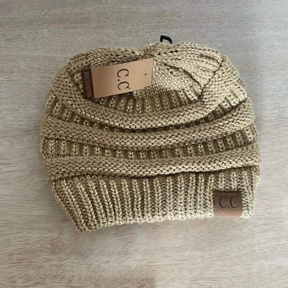 Gold C.C beanie